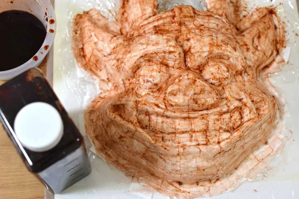 戸田光祐 作品集 デザイン アート｜KOHSUKE TODA PORTFOLIO Design Artwork｜神々の八幡神楽用の雷神面制作（手作りお面）・装束制作縫製